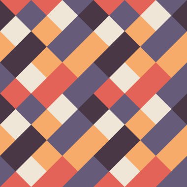 Arkaplan geometrik tasarımı. Soyut, pürüzsüz desen. Çapraz dikdörtgenler ve kareler. Pankart konsepti. Vektör illüstrasyonu. 