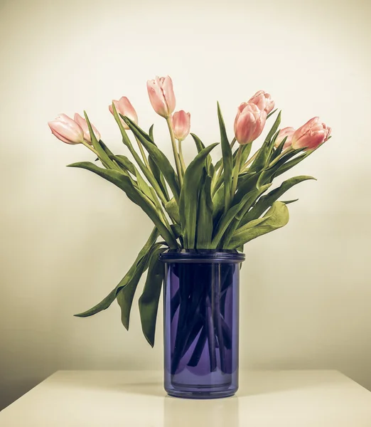 Lale çiçek vintage soluk — Stok fotoğraf
