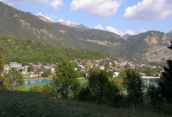 Der See Von Brusson Aostatal Italien — Stockfoto