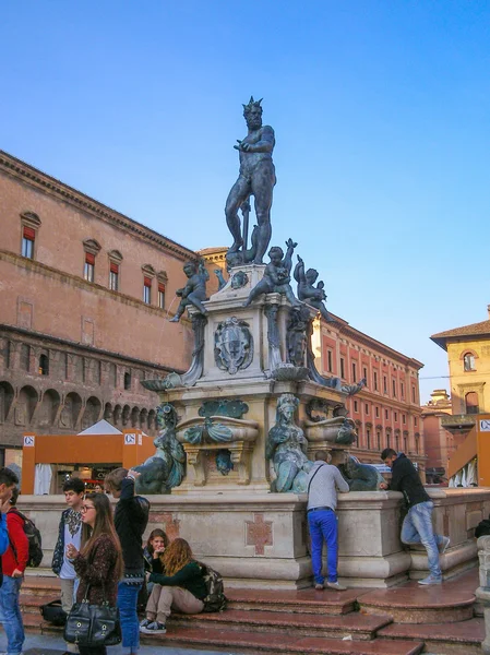 Fontana del Nettuno em Bologna, Italia — Fotografia de Stock