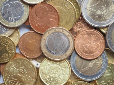 Euro coins background clipart