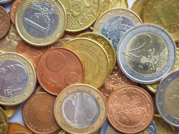 Euro coins background — Stock Photo, Image