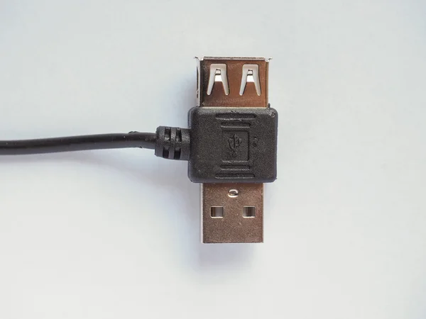 Conector USB y toma de corriente —  Fotos de Stock