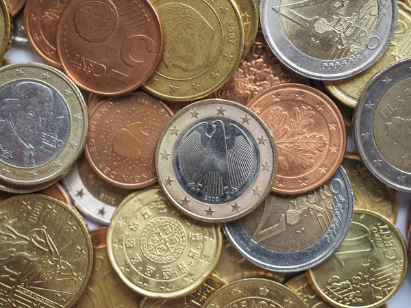 Euro coins background — Stock Photo, Image