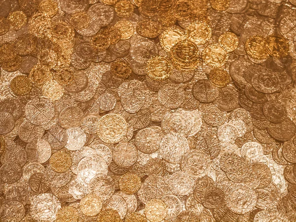 Retro looking Gold noble coin Stock Picture