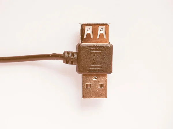 Conector y enchufe USB de aspecto retro —  Fotos de Stock
