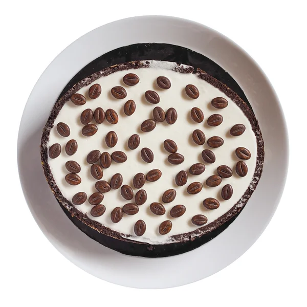 Chocolate y pastel de café aislados — Foto de Stock