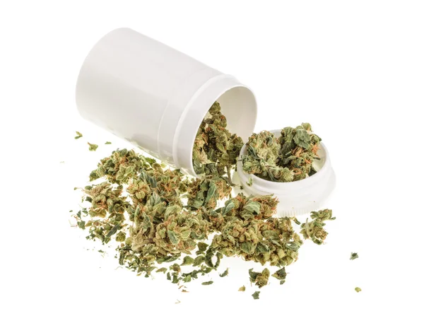 Marihuana toppen geïsoleerd op witte achtergrond — Stockfoto