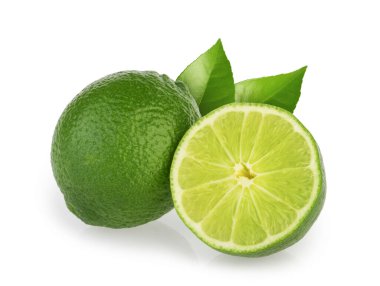 beyaz arkaplanda izole kireç