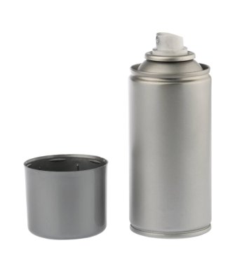 aerosol spreyi beyaz arkaplanda gölge kırpma yolu olmadan izole edilebilir