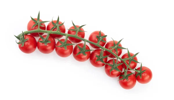 Cereja Tomate Isolada Fundo Branco Vista Superior — Fotografia de Stock