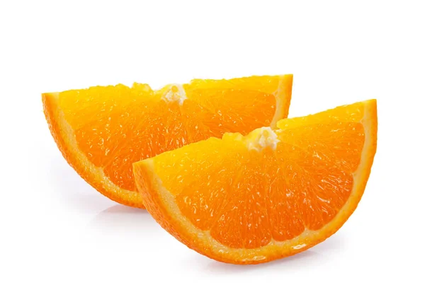 Narancssárga Gyümölcs Szelet Fehér Háttér — Stock Fotó