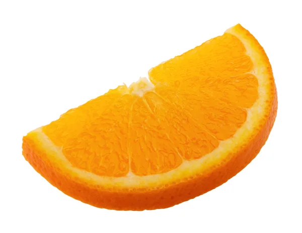 Orange Frukt Skiva Isolerad Vit Bakgrund — Stockfoto