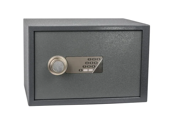 Cash Money Safe Deposit Box Isolated White Shadow — Stock Photo, Image