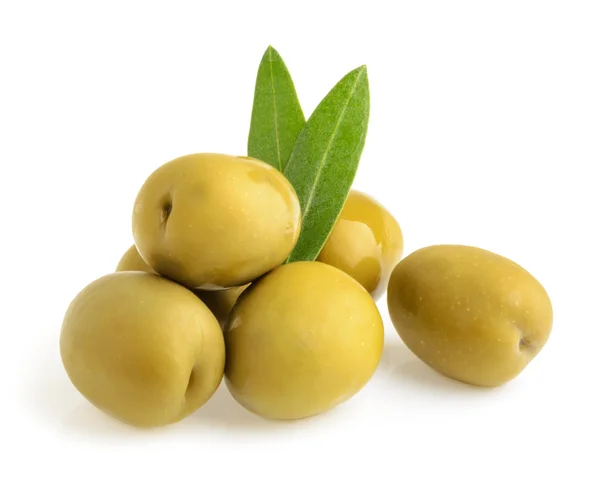 Olives vertes isolées Image En Vente