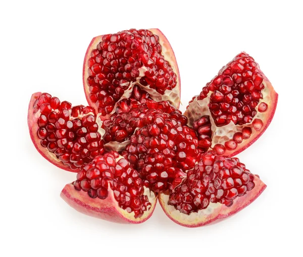 Geopende granaatappel fruit geïsoleerd — Stockfoto