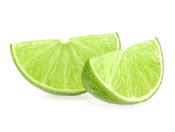 Izole limon dilimleri — Stok fotoğraf