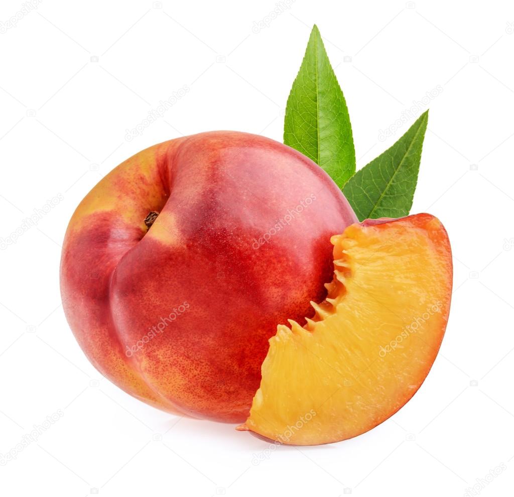 Nectarine fruit isolated