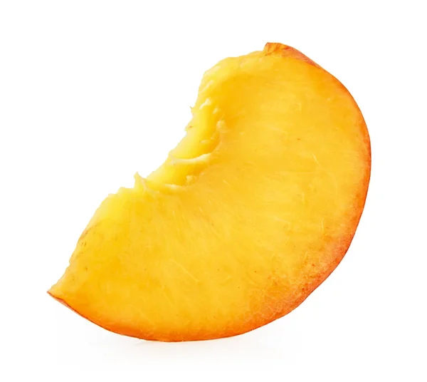 Peach slice isolated on white background — Stock Photo, Image