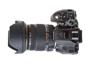 Kiev, Ukrayna - 19 Haziran 2015: Nikon d5300 fotoğraf makinesi ile sigma 17-
