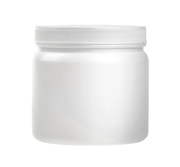 c beyaz bir zemin üzerine izole ilaç beyaz hap şişesi