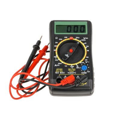 Digital multimeter isolated on white background. without shadow clipart