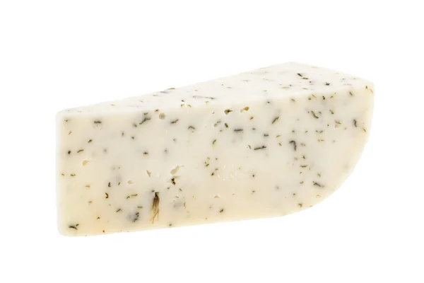 Formaggio di capra isolato su sfondo bianco — Foto Stock