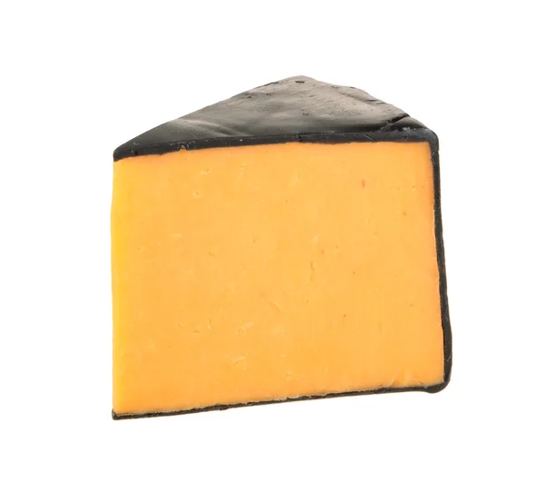 Queso Cheddar aislado sobre fondo blanco — Foto de Stock