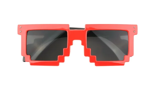 Beyaz izole piksel gözlük. Gölge