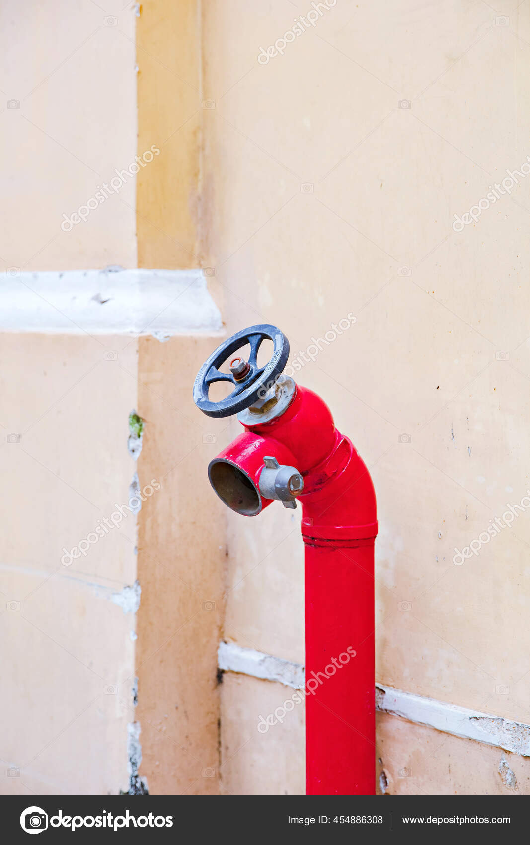 Red Spanish Street Fire Hydrant Stock Photo by ©Cloud7Days 454886308