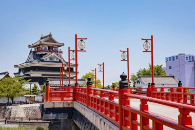 Aichi, Japonya - 25 Mayıs 2019: Kiyosu Şatosu Japonya 'nın Kiyosu şehrinde bulunan popüler bir kaledir.