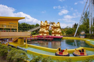 YAMANASHI, JAPONYA Mayıs - 19, 2019: eğlence parkı Fuji-Q Highland