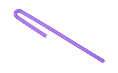 beyaz arkaplanda izole edilmiş mor pipet..