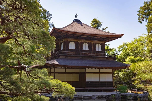 Templo Ginkakuji Pavilhão Prata Seus Terrenos Pitorescos Província Kansai Kyoto — Fotografia de Stock