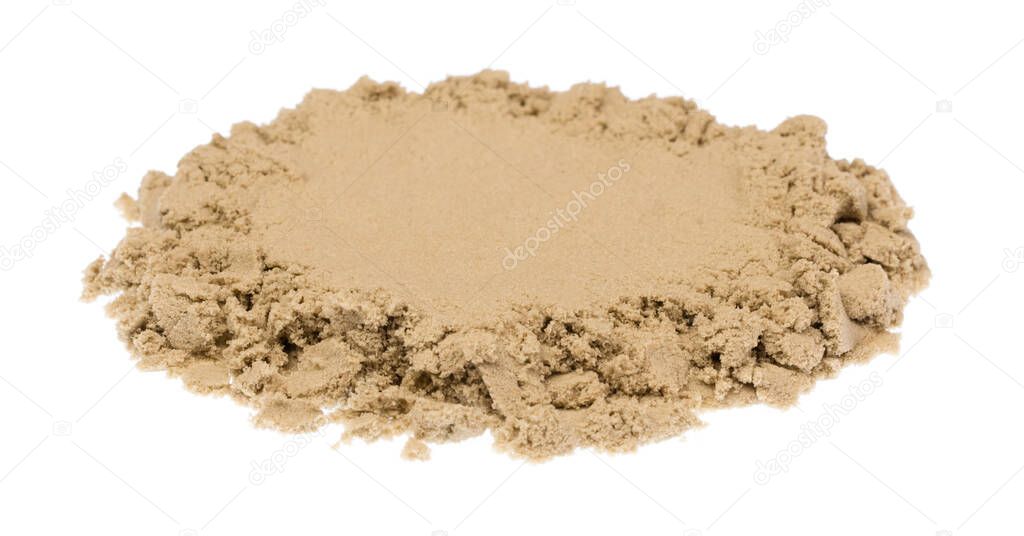 pile sand dunes isolated on white background