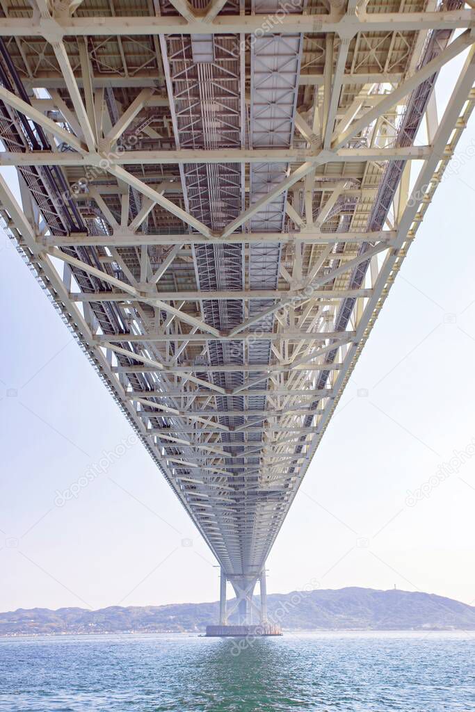 Akashi Kaikyo Bridge, Kobe, Japan.