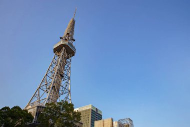 Nagoya, Japonya - 25 Mayıs 2019: Nagoya TV Kulesi, Japonya 'nın orta kesiminde yer alan bir televizyon kulesidir.