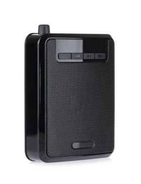 Mikrofon Yükseltici Kablosuz Taşınabilir Megafon Hoparlörü beyaz arkaplanda izole