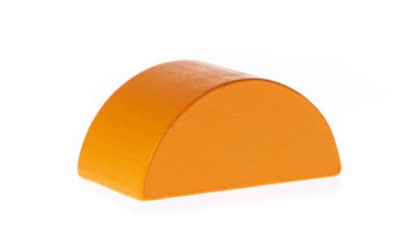 Oyuncak Tahta Geometrik Şekil Beyaz Arkaplanda İzole Edildi