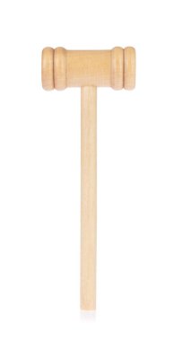 Tahta Çekiç Oyuncağı Beyaz Arkaplanda İzole Edildi.