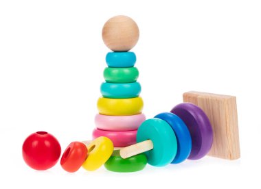 Oyuncak Eğitimsel Beyin Geliştirme Renk Tanıma Oyuncakları Beyaz arka planda izole edilmiş.