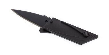 Cüzdan için Katlanan Bıçak beyaz bir arkaplanda izole.