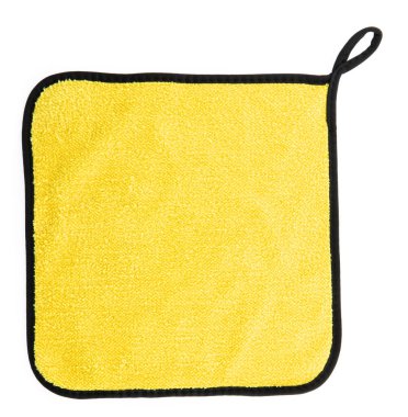 Mikrofiber Temizleme Bezi beyaz arkaplanda izole edildi. 