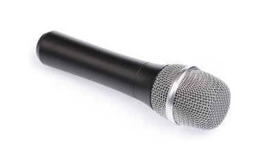 Kablosuz mikrofon beyaz arkaplanda izole edildi