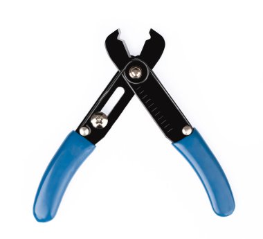 Striptizci ve kesici beyaz arkaplanda izole edildi