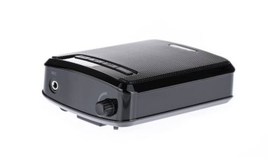 Mikrofon Yükseltici Kablosuz Taşınabilir Megafon Hoparlörü beyaz arkaplanda izole