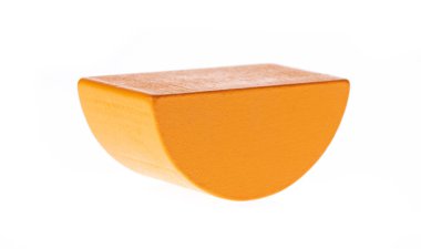 Oyuncak Tahta Geometrik Şekil Beyaz Arkaplanda İzole Edildi