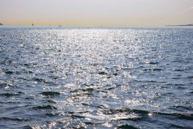 Kobe Hyogo, Japonya 'daki Awaji Adası sahili manzarası 