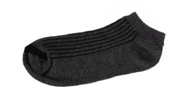 Beyaz arkaplanda kısa çorap izole edildi