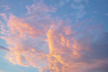 Güzel Alacakaranlık Gökyüzü Gökyüzü Günbatımı Turuncu Gökyüzü Mavisi